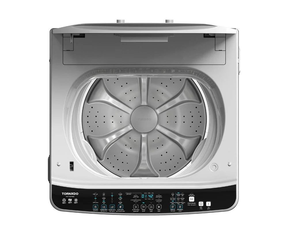Tornado Washing Machine Top Loading 17 Kg Inverter Stainless TWT-TLD17RSS. Tornado Washing Machine Top Loading 17 Kg Inverter Stainless TWT-TLD17RSS.